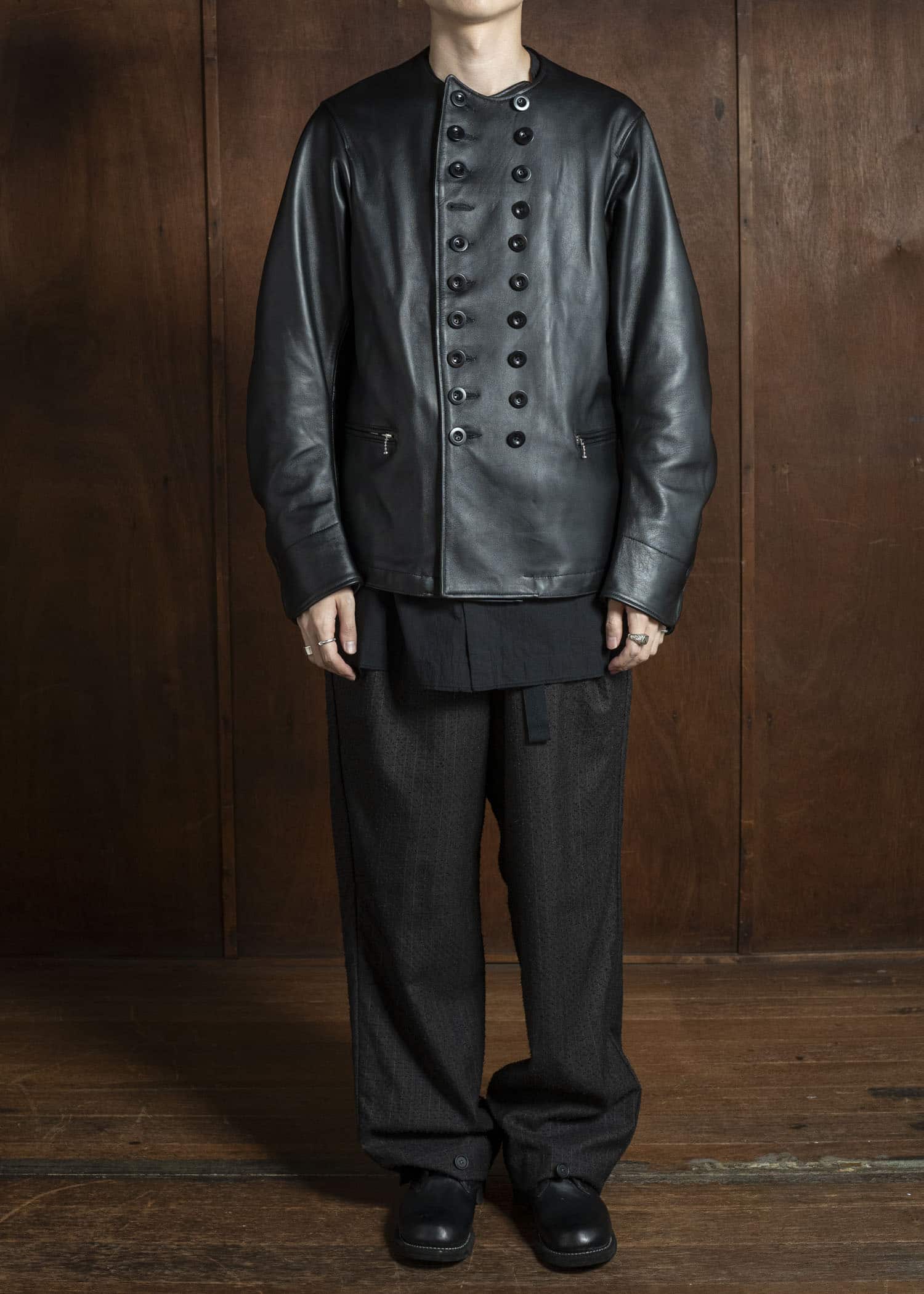 KLASICA 25F-JKT-L31 'VESSEL''-leather ''Old Dutch Fisherman JKT'' BLACK