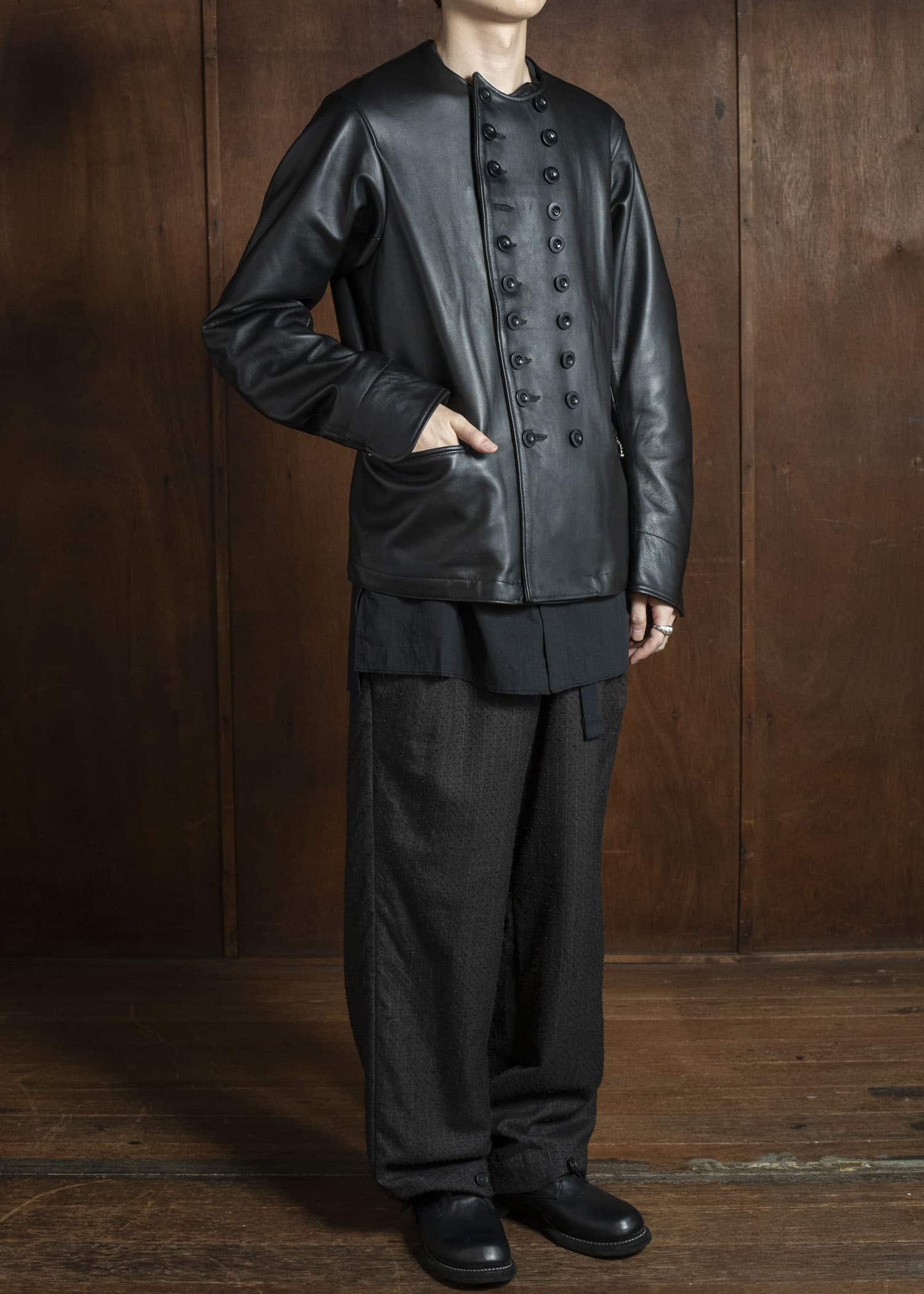 KLASICA 25F-JKT-L31 'VESSEL''-leather ''Old Dutch Fisherman JKT'' BLACK