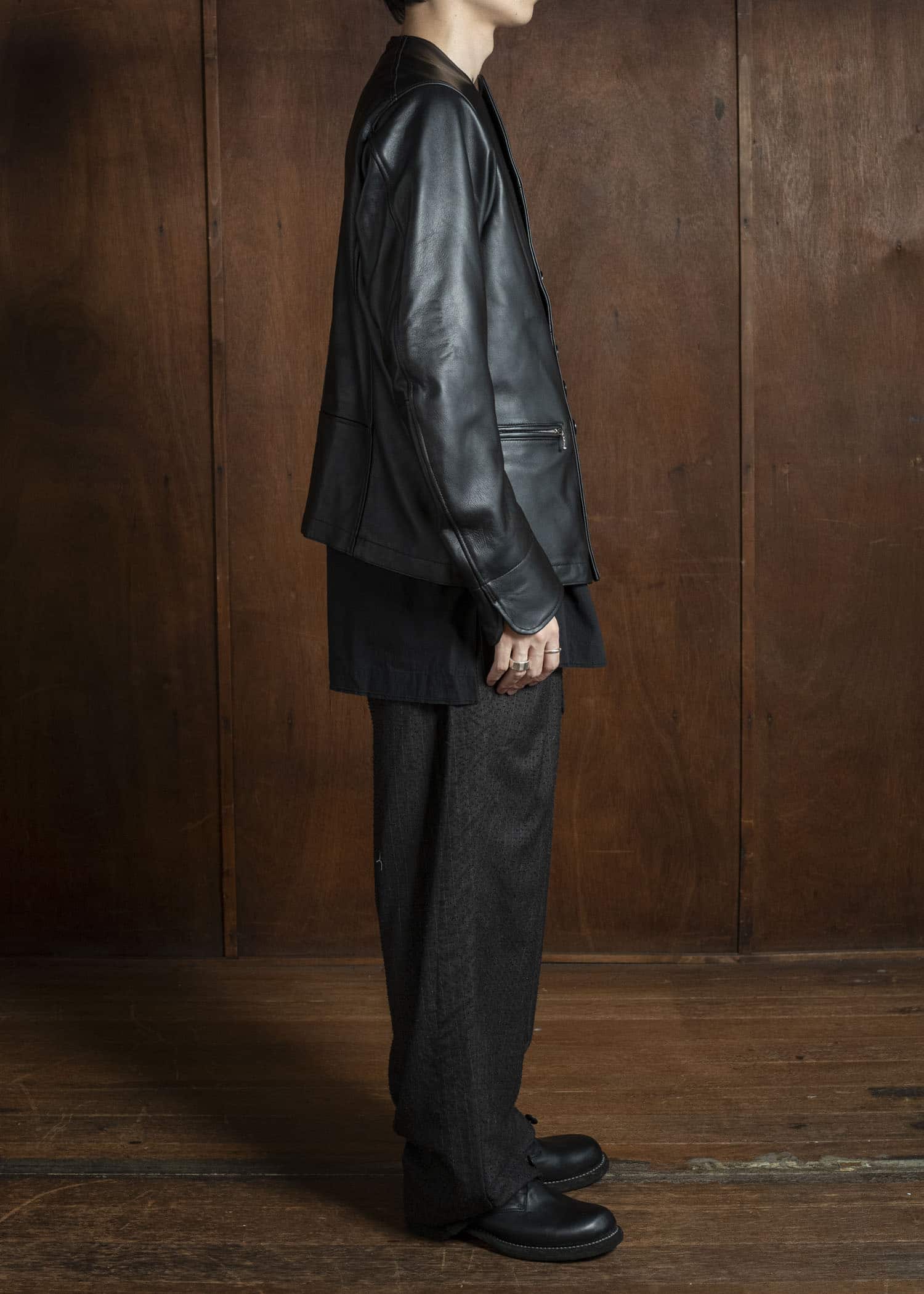 KLASICA 25F-JKT-L31 'VESSEL''-leather ''Old Dutch Fisherman JKT'' BLACK