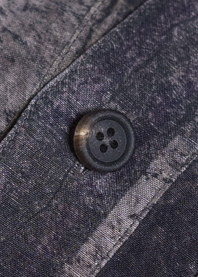 ZIGGY CHEN 0M2510745 Digital Print Long Shirt CHARCOAL PURPLE