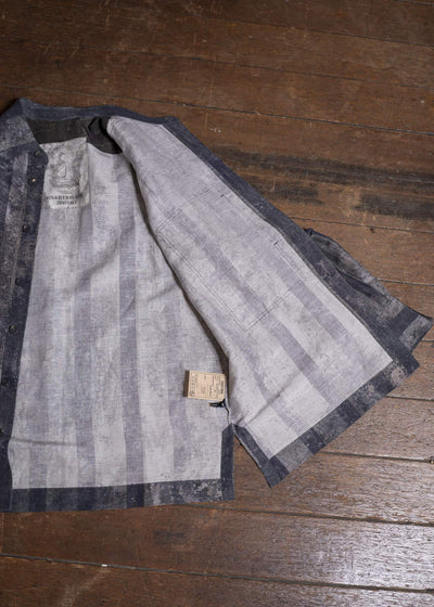 ZIGGY CHEN 0M2510745 Digital Print Long Shirt CHARCOAL PURPLE