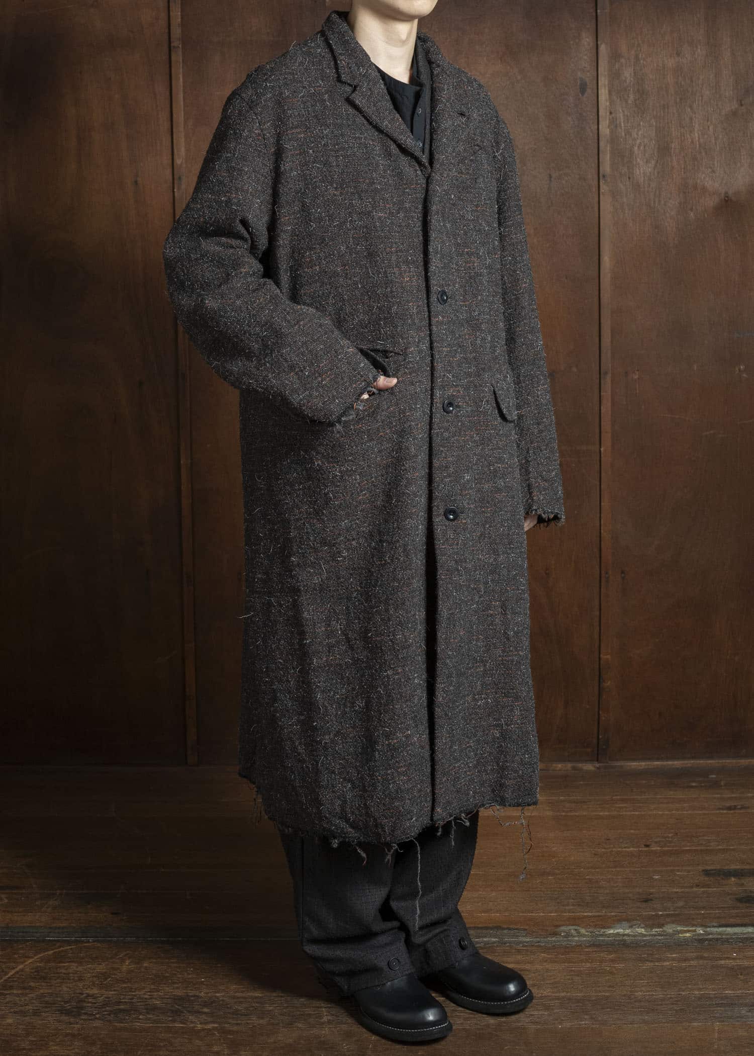 KLASICA 25F-LCT-A02 "1983"-mt "Cut off Classic Straight Coat" MIX BROWN