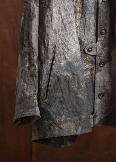 ZIGGY CHEN 0M2510723 Digital Print Shirt Jacket GREY X OLIVE