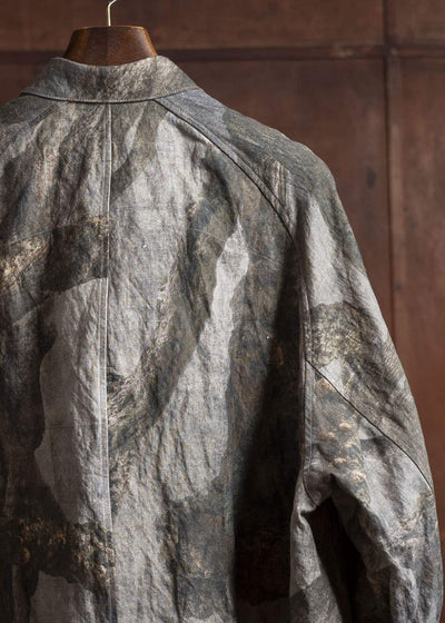 ZIGGY CHEN 0M2510723 Digital Print Shirt Jacket GREY X OLIVE