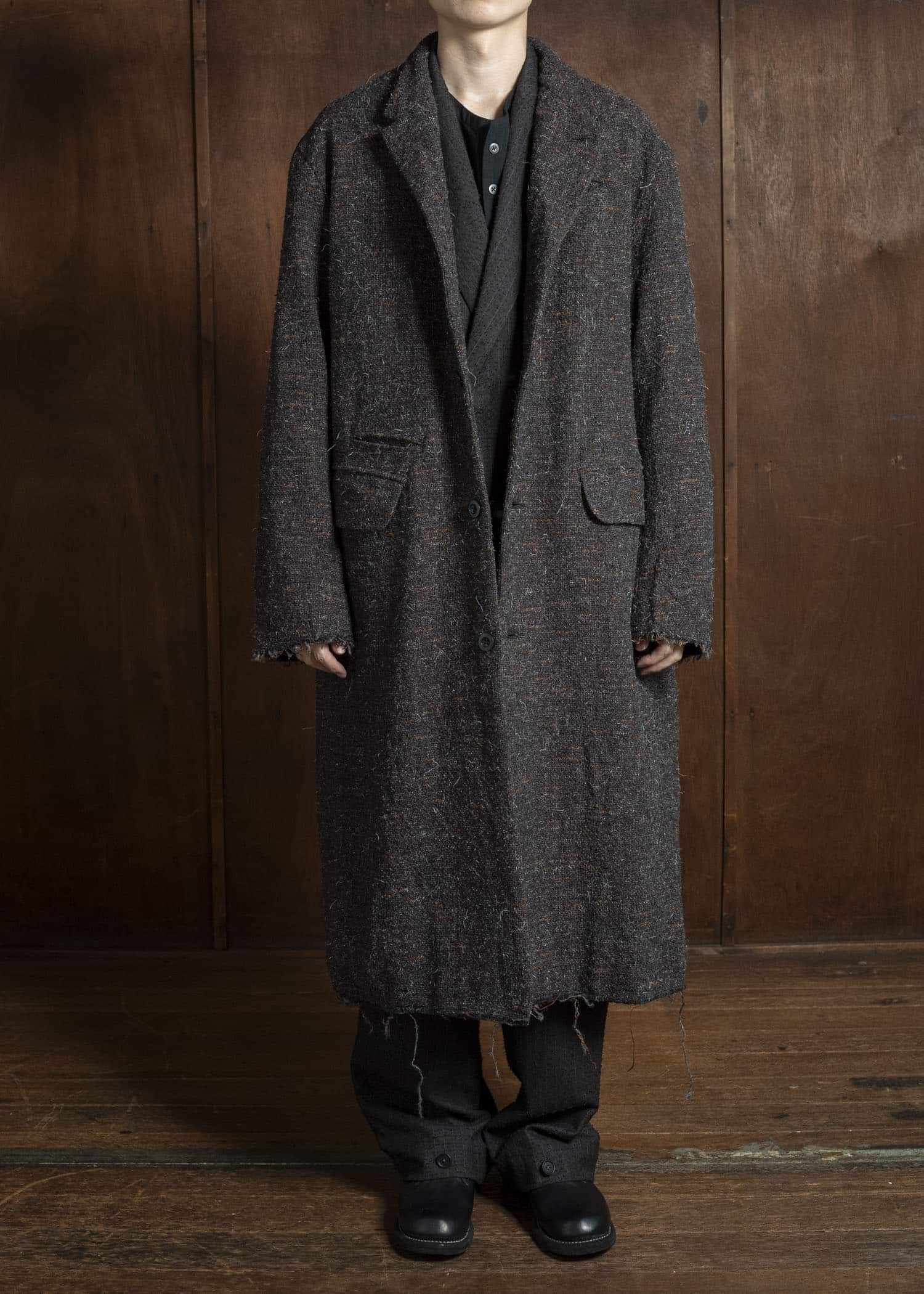 KLASICA 25F-LCT-A02 ""1983""-mt ""Cut off Classic Straight Coat"" MIX BROWN