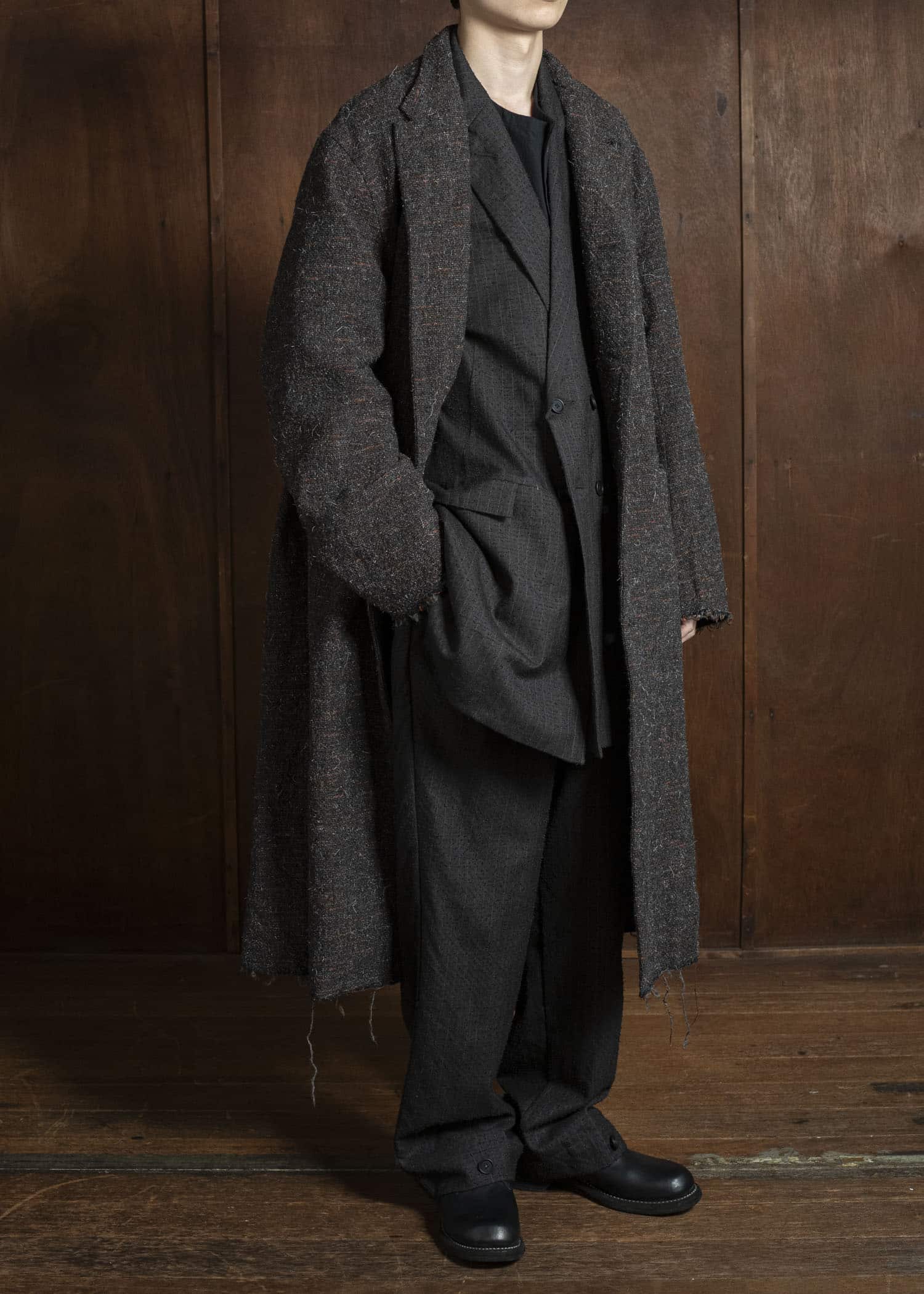 KLASICA 25F-LCT-A02 "1983"-mt "Cut off Classic Straight Coat" MIX BROWN