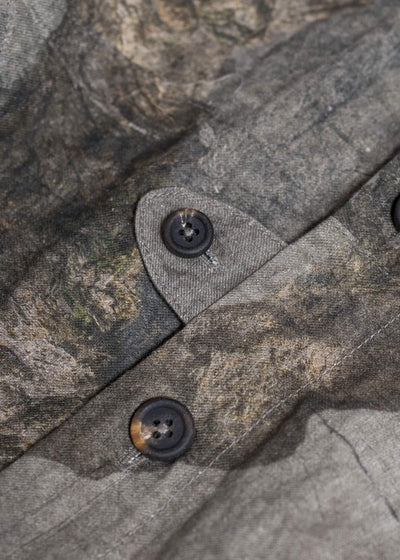 ZIGGY CHEN 0M2510723 Digital Print Shirt Jacket GREY X OLIVE