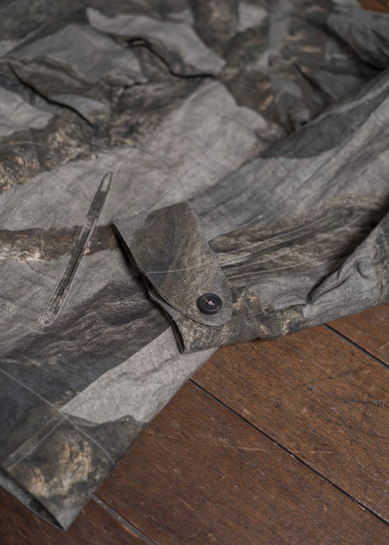 ZIGGY CHEN 0M2510723 Digital Print Shirt Jacket GREY X OLIVE