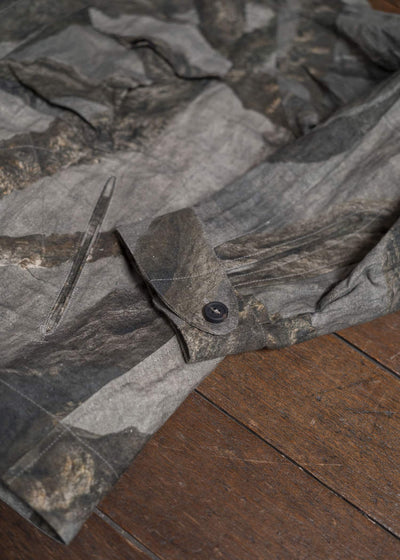 ZIGGY CHEN 0M2510723 Digital Print Shirt Jacket GREY X OLIVE