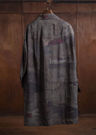 ZIGGY CHEN 0M2510725 Digital Print High Neck Long Shirt MIX OLIVE