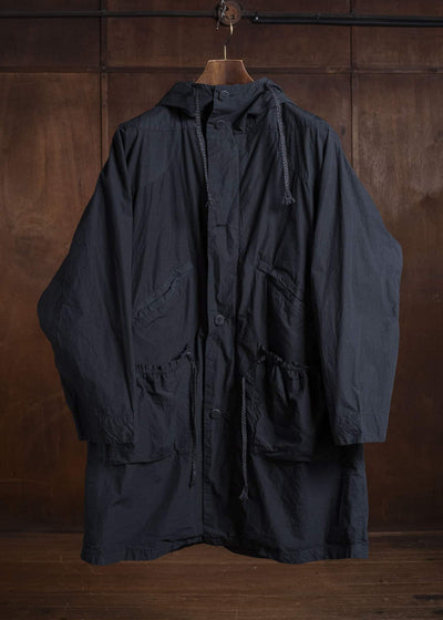 amachi. Fabric Forming Field Coat AY18C-2097 Charcoal Black