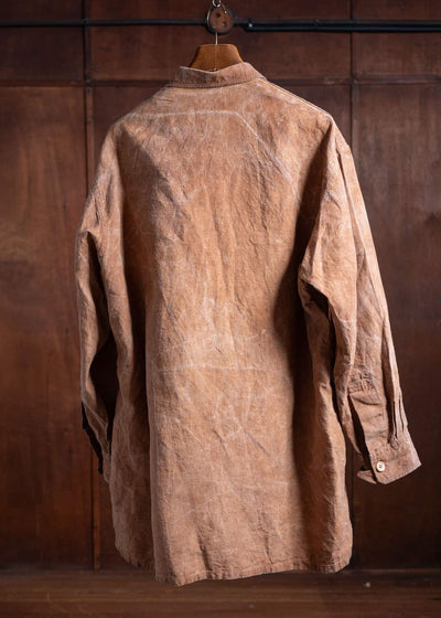 YOHJI YAMAMOTO POUR HOMME Linen Shirt, persimmon tannin post-dyed