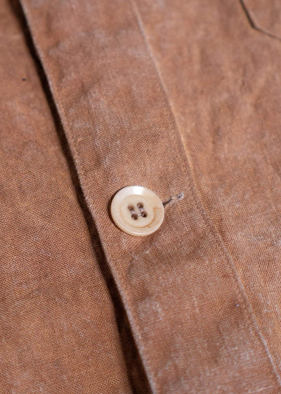 YOHJI YAMAMOTO POUR HOMME Linen Shirt, persimmon tannin post-dyed