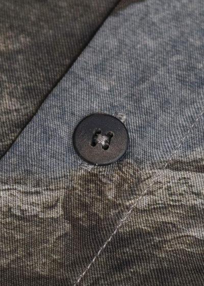 ZIGGY CHEN 0M2510707 Digital Print Short Sleeve Shirt GREY X OLIVE