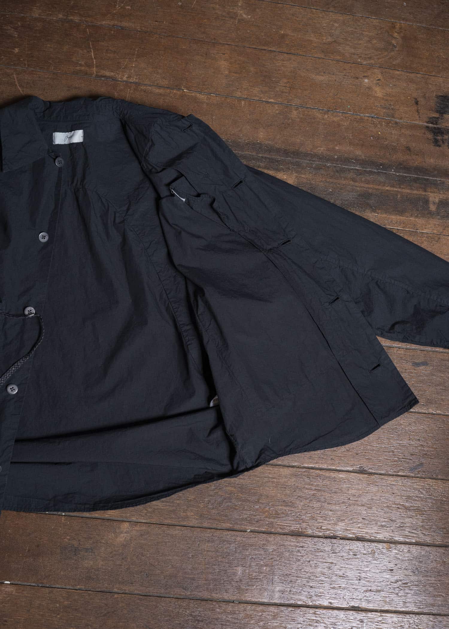 amachi. Fabric Forming Field Jacket AY18J-2098 Charcoal Black