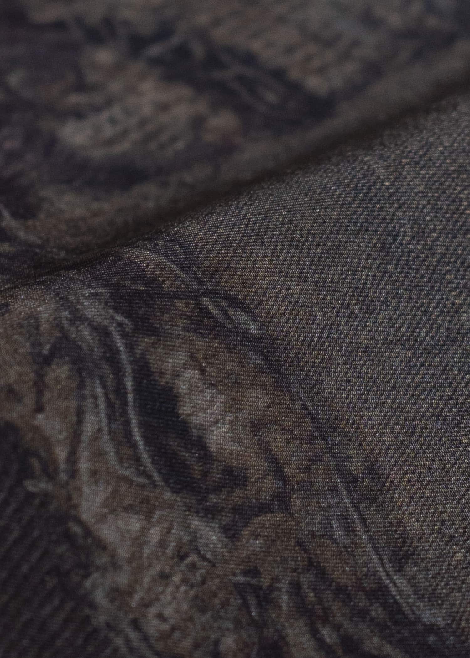 ZIGGY CHEN 0W2510704 Classic Digital Print Spread Collar Shirt MIX OLIVE