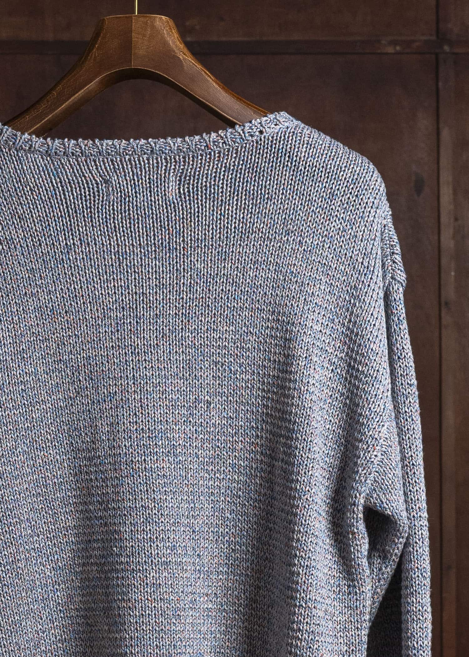 amachi. 9 Color Mixed Knit AY18K-4083 Blue Mix