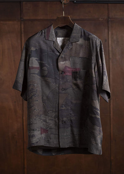 ZIGGY CHEN 0M2510702 Digital Print Short Sleeve Shirt MIX OLIVE