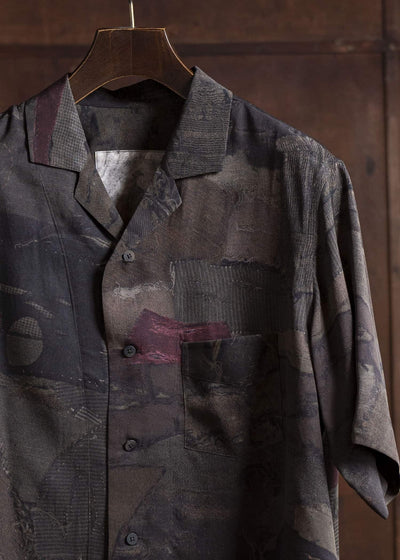 ZIGGY CHEN 0M2510702 Digital Print Short Sleeve Shirt MIX OLIVE