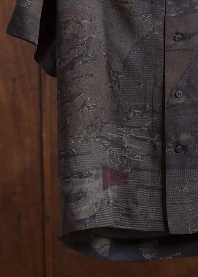 ZIGGY CHEN 0M2510702 Digital Print Short Sleeve Shirt MIX OLIVE