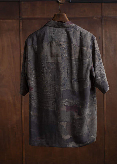 ZIGGY CHEN 0M2510702 Digital Print Short Sleeve Shirt MIX OLIVE