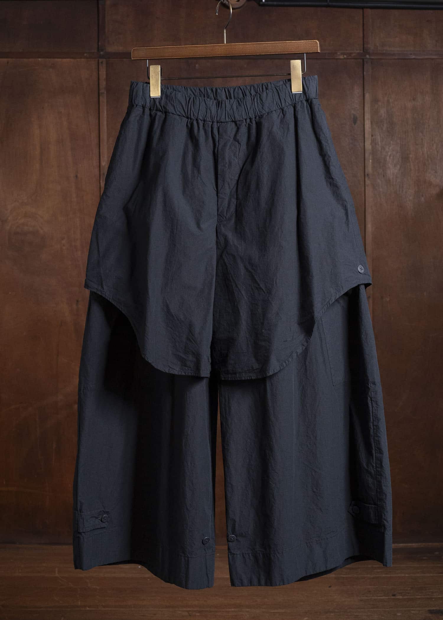 amachi. Layered Utility Pants AY18B-3076 Charcoal Black