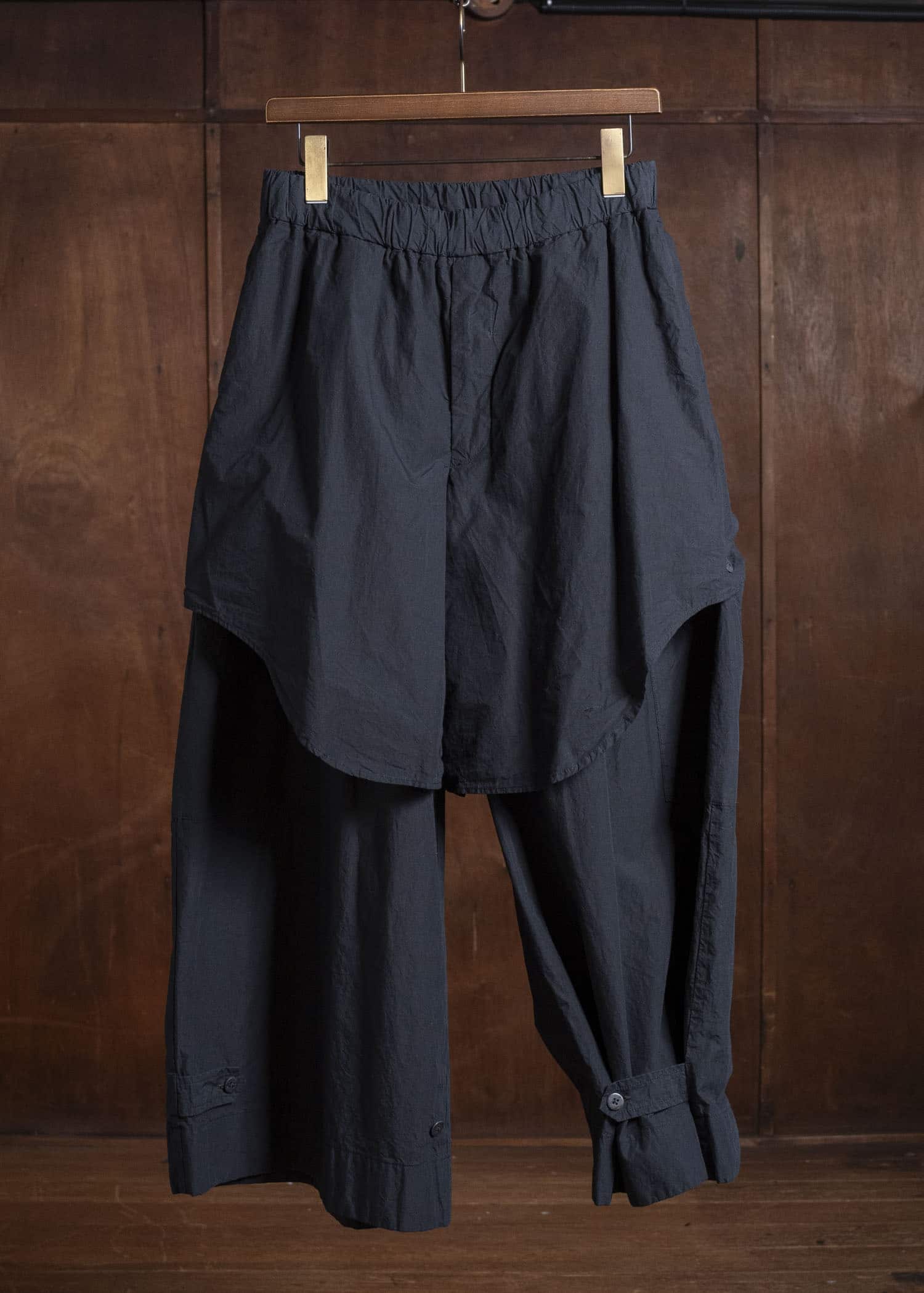 amachi. Layered Utility Pants AY18B-3076 Charcoal Black