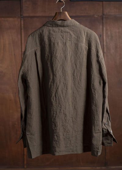 ZIGGY CHEN 0M2510737 Double Breasted Shirt Jacket DARK OLIVE