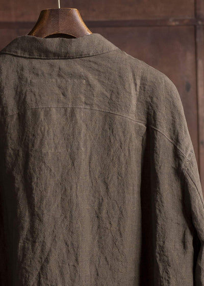 ZIGGY CHEN 0M2510737 Double Breasted Shirt Jacket DARK OLIVE