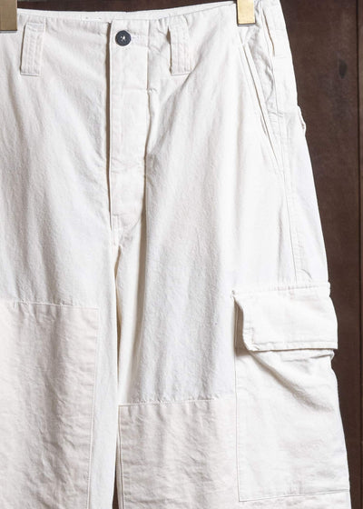 amachi. Double Knee Cargo Pants - Light Weight AY009B-3032 Off White
