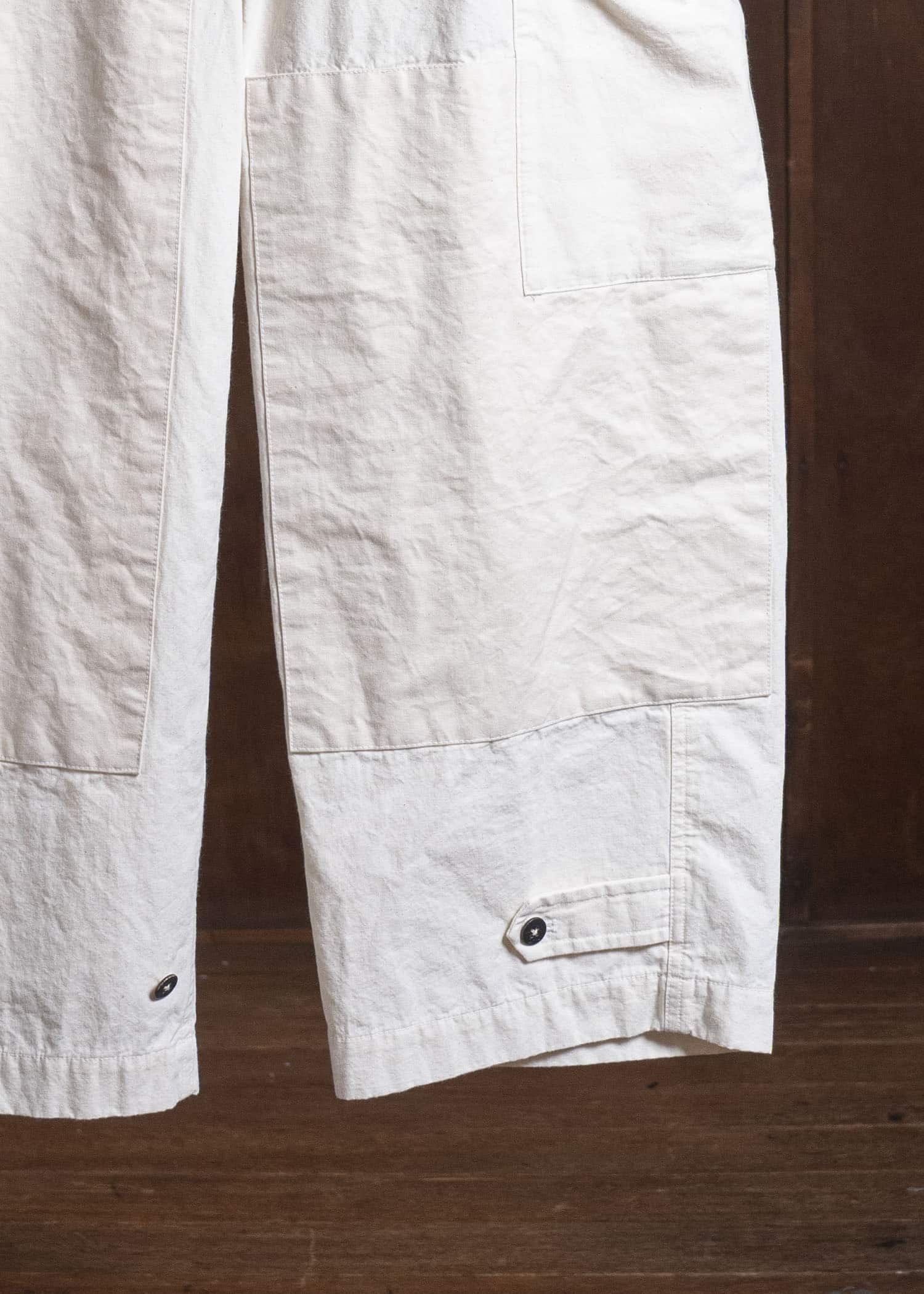 amachi. Double Knee Cargo Pants - Light Weight AY009B-3032 Off White