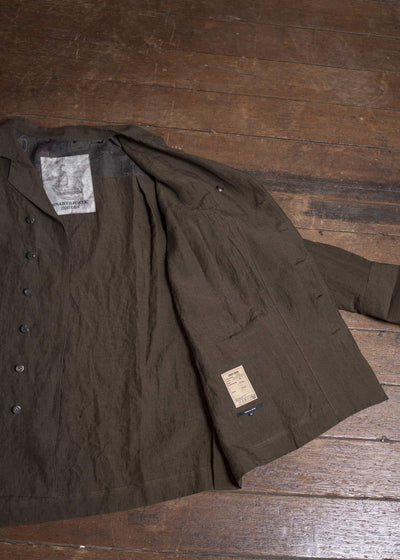 ZIGGY CHEN 0M2510737 Double Breasted Shirt Jacket DARK OLIVE