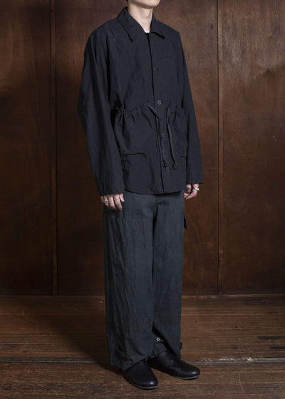 amachi. Fabric Forming Field Jacket AY18J-2098 Charcoal Black