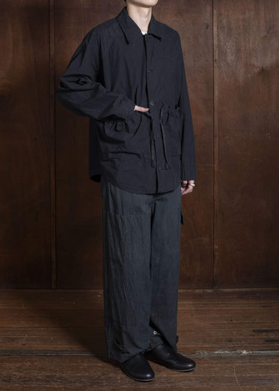 amachi. Fabric Forming Field Jacket AY18J-2098 Charcoal Black