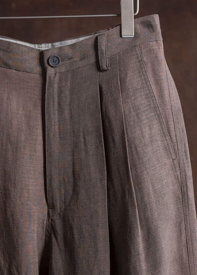 ZIGGY CHEN 0M2510546 Front Pleats Trousers MAUVE BROWN