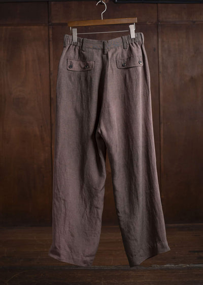 ZIGGY CHEN 0M2510546 Front Pleats Trousers MAUVE BROWN