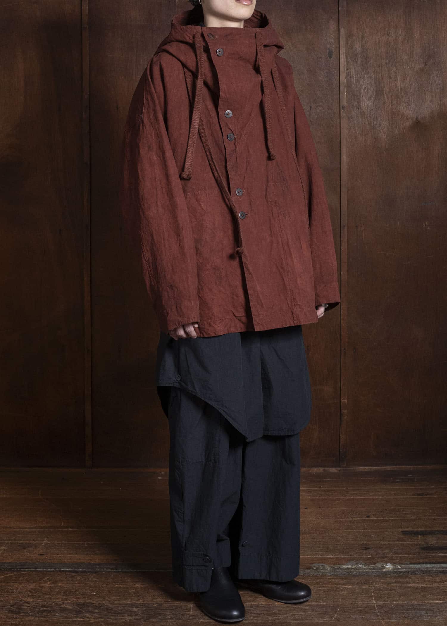 amachi. Layered Utility Pants AY18B-3076 Charcoal Black