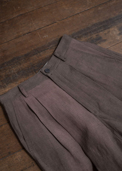 ZIGGY CHEN 0M2510546 Front Pleats Trousers MAUVE BROWN