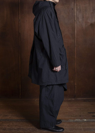 amachi. Fabric Forming Field Coat AY18C-2097 Charcoal Black