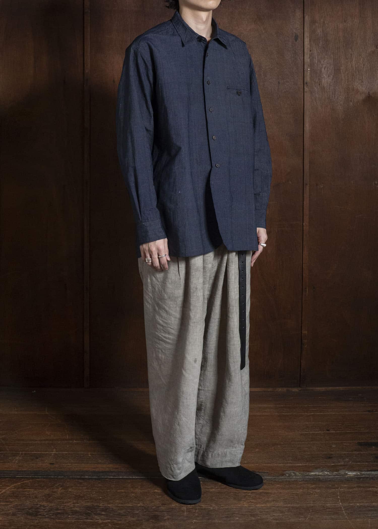 NORA Taisho Japan 綿絹 Shirt