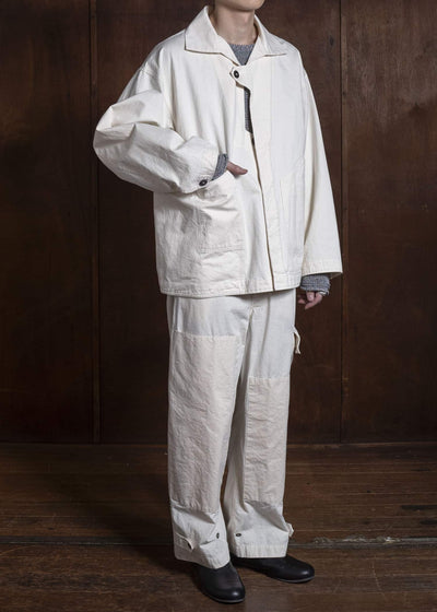 amachi. Double Knee Cargo Pants - Light Weight AY009B-3032 Off White