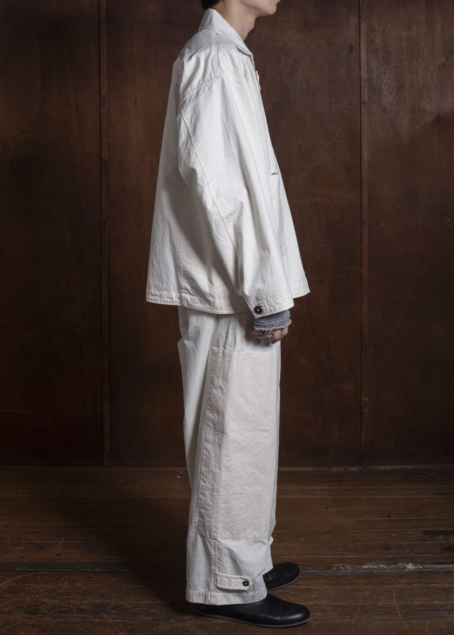 amachi. Double Knee Cargo Pants - Light Weight AY009B-3032 Off White