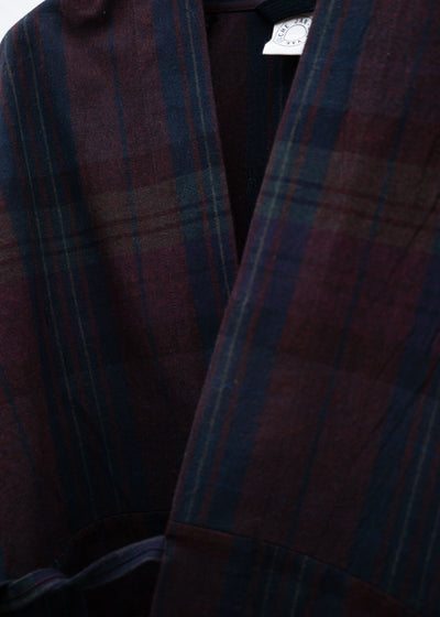 JAN-JAN VAN ESSCHE ”KIMONO#9” BLAZER STYLE KIMONO DUSK CHECK CANVAS