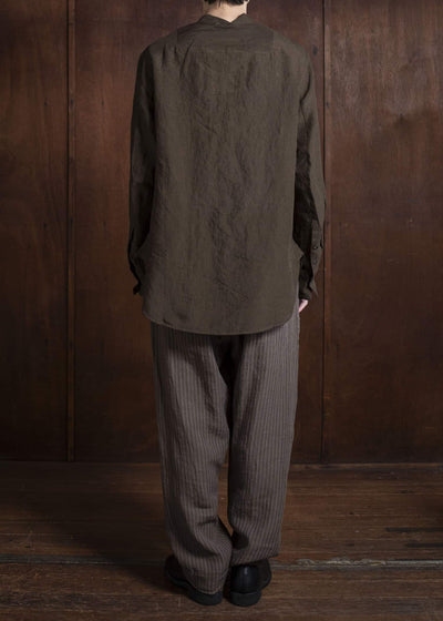 ZIGGY CHEN 0M2510510 Striped Drop Crotch Trousers LAVENDER X OLIVE