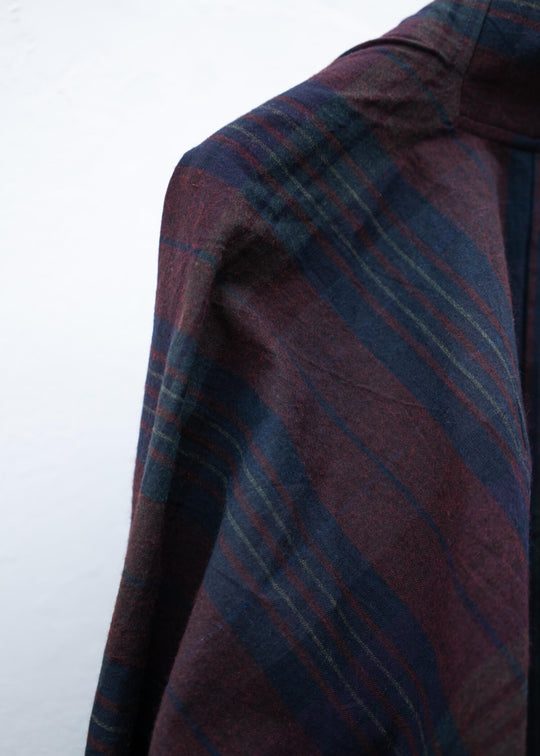 JAN-JAN VAN ESSCHE “KIMONO#9” BLAZER STYLE KIMONO DUSK CHECK CANVAS