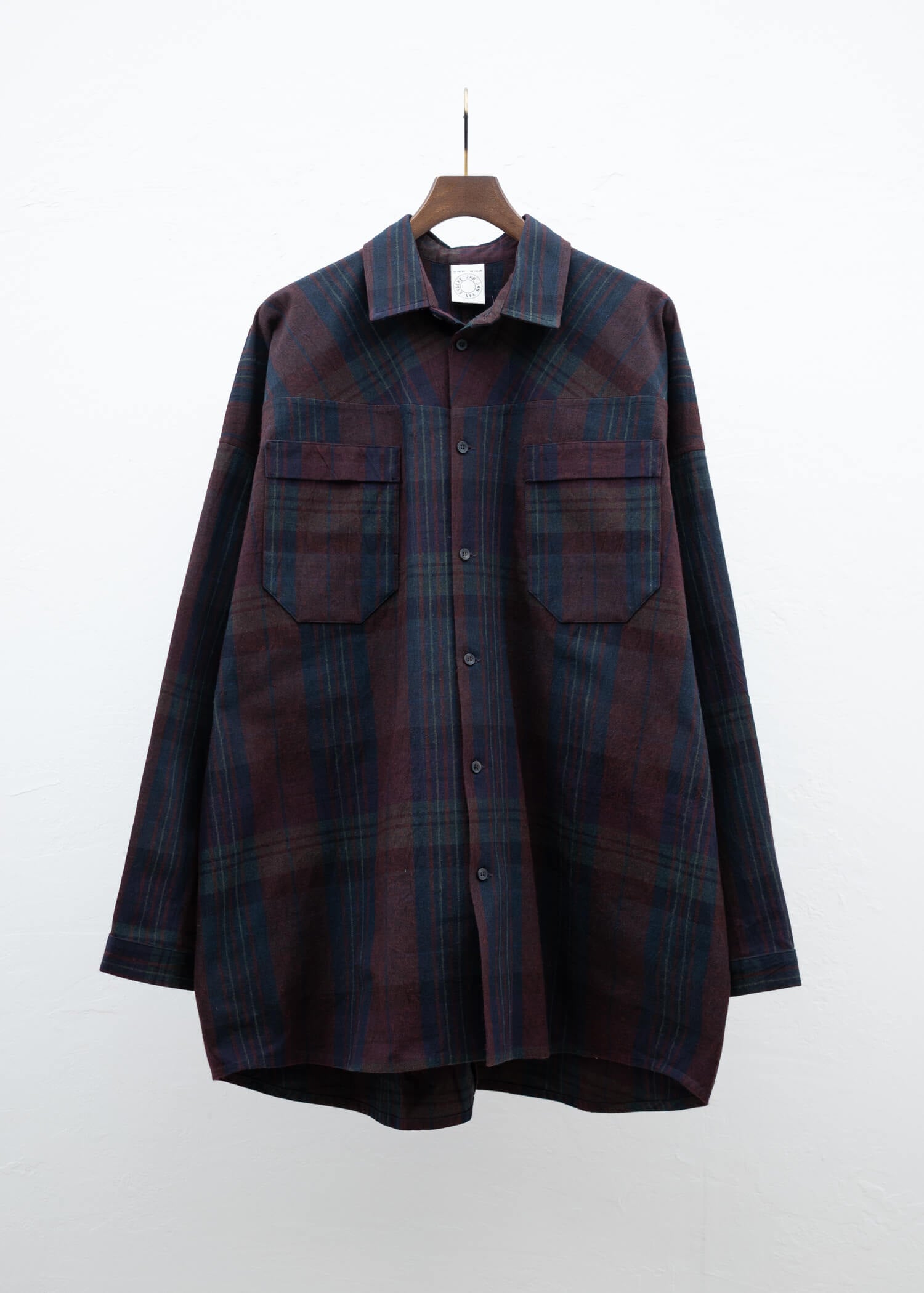 JAN-JAN VAN ESSCHE "SHIRT#97" LONG SLEEVE REGULAR FIT SHIRT DUSK CHECK CANVAS