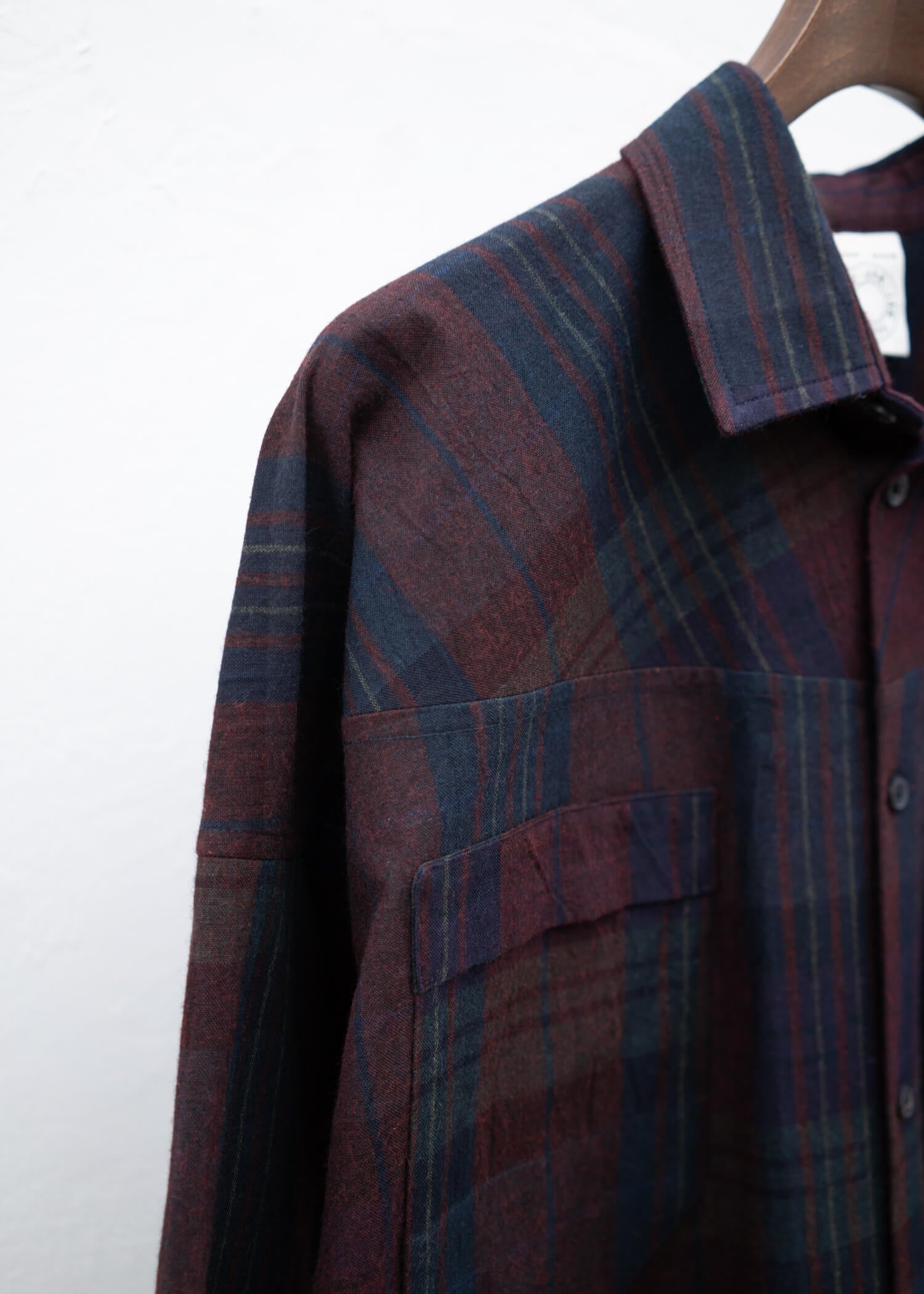 JAN-JAN VAN ESSCHE "SHIRT#97" LONG SLEEVE REGULAR FIT SHIRT DUSK CHECK CANVAS