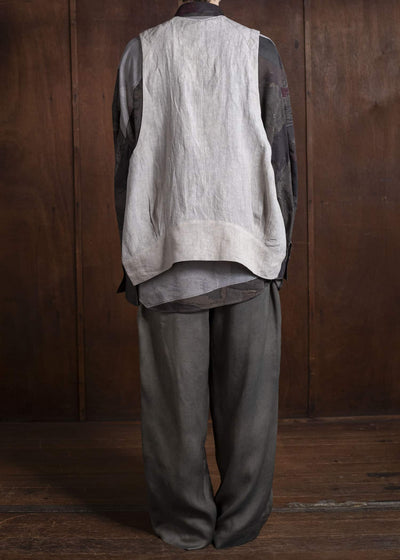ZIGGY CHEN 0M2510103 Collarless Waistcoat LIGHT GREY