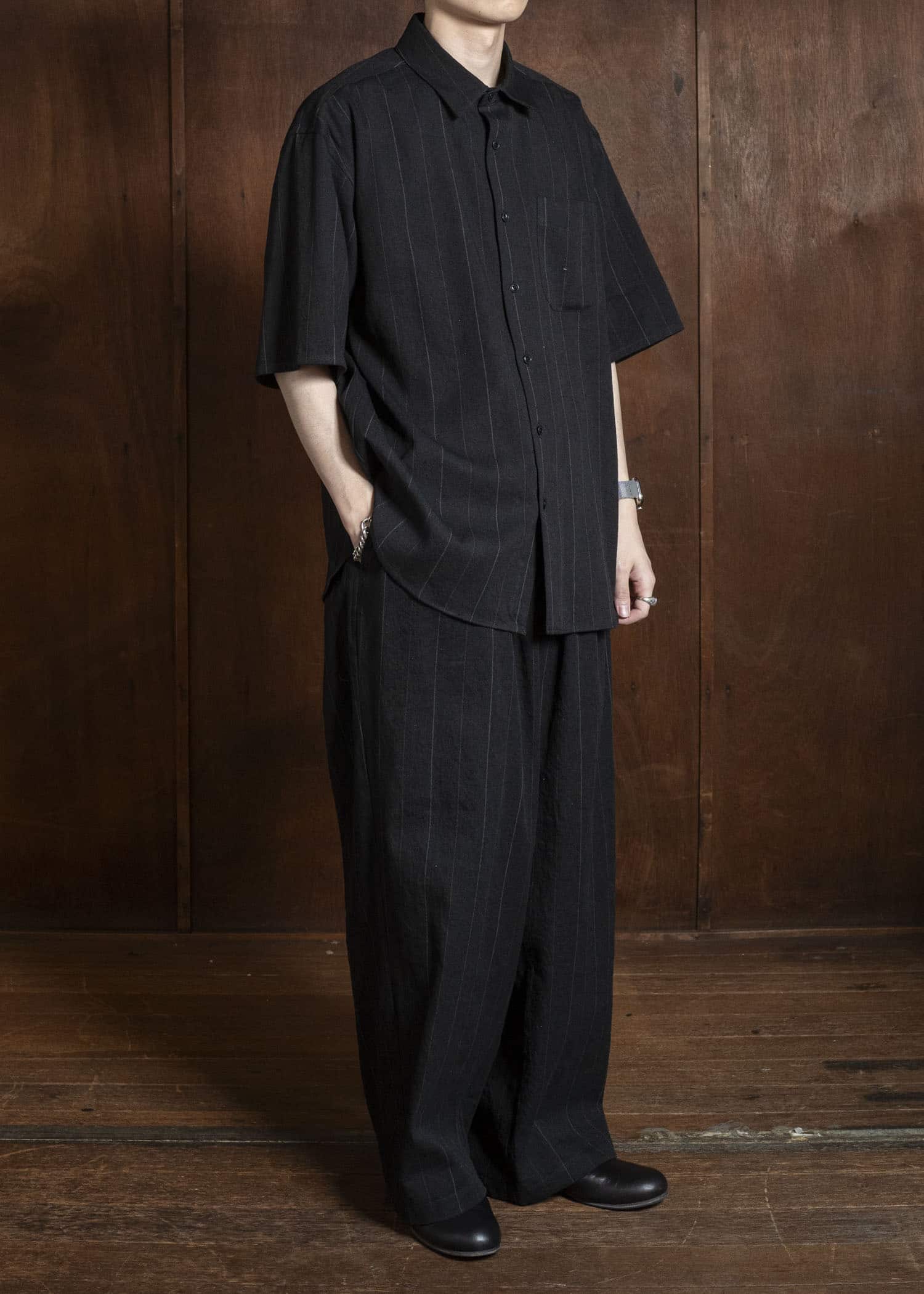 YOKO SAKAMOTO YS-26SS-58-STRIPE Baggy Easy Pants STRIPE
