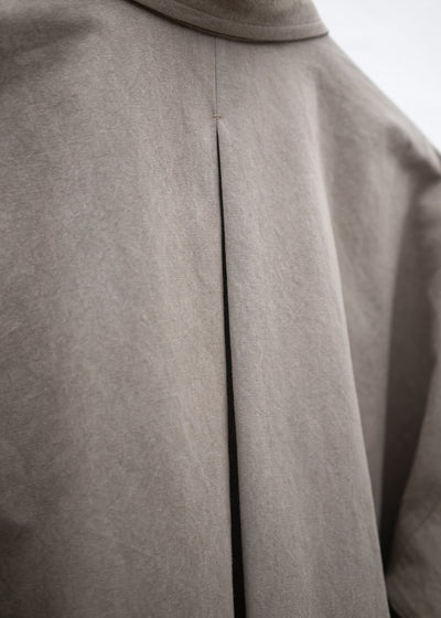 JAN-JAN VAN ESSCHE "SHIRT#97" LONG SLEEVE REGULAR FIT SHIRT COFFEE BINCHOTAN FINE CANVAS